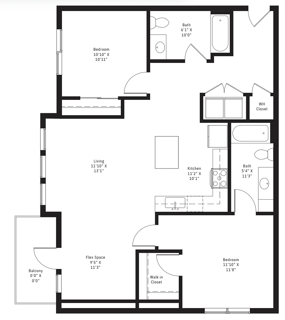 Floor plan 2X2