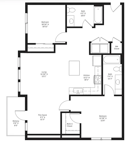 Floor plan 2X2