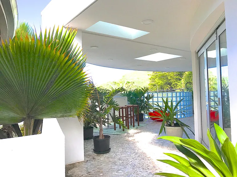 Very large lanai, balcony with glass blocks and skylights