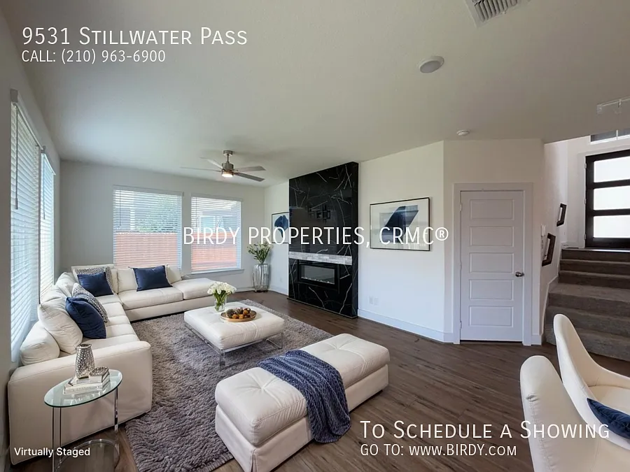 "Charming 3-Bedroom Haven with Cozy Fireplace at 9531 Stillwater Pass, San Antonio!" — Photo 2