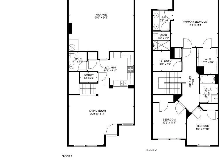 Wonderful floor plan is great for entertaining and living.