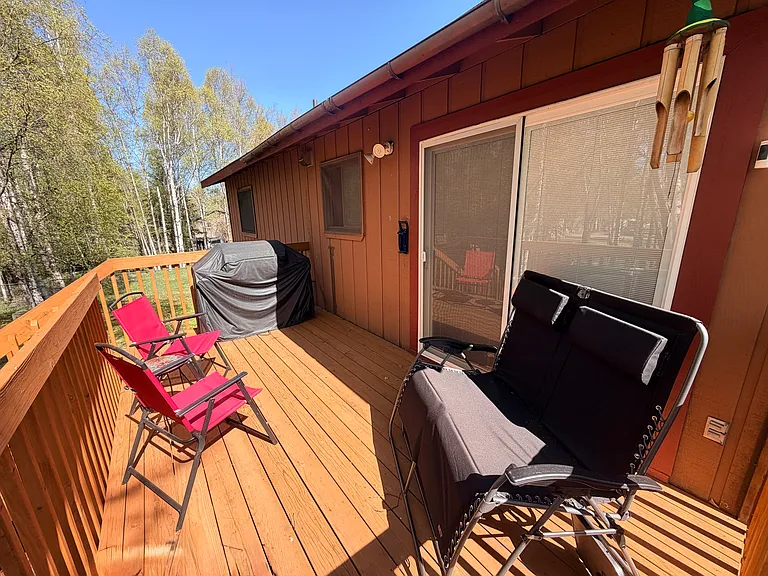 New outdoor deck with grill