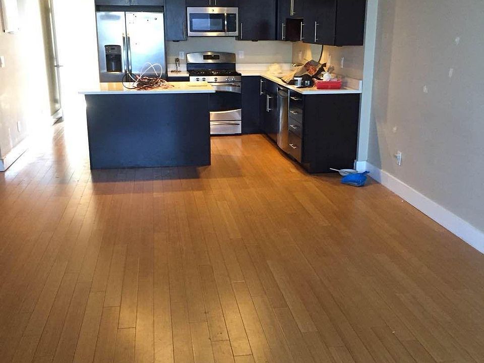 kitchen and living room