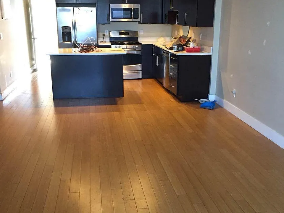 kitchen and living room