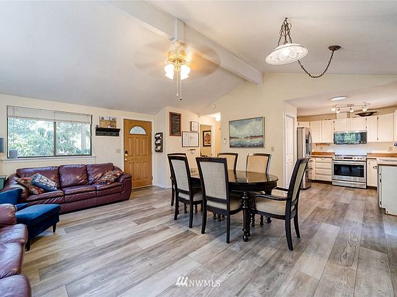 Front door leads you into the living/dining room.