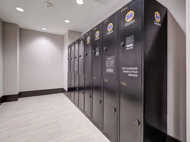 Tide lockers for dry cleaning convenience