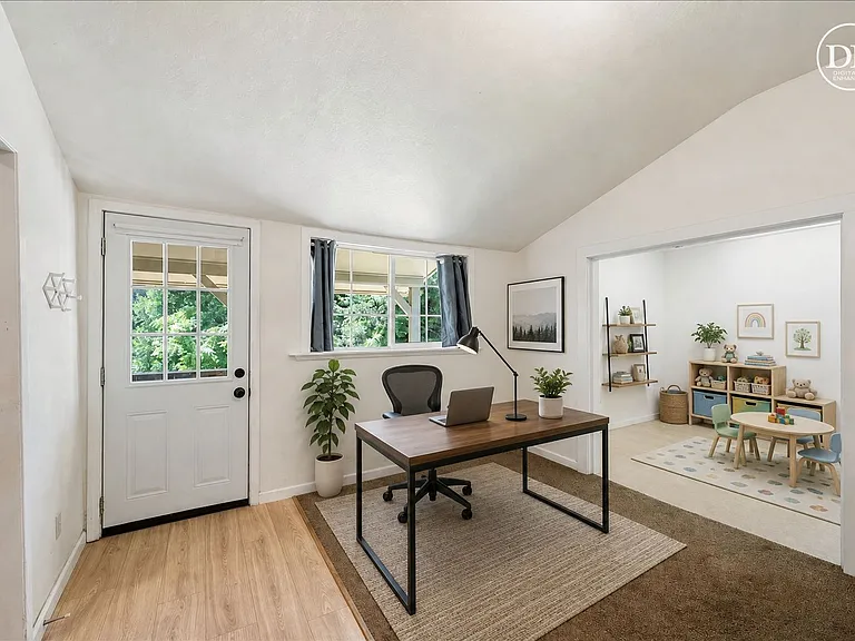 Virtually staged office space