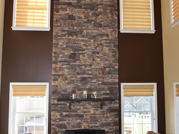 Stone Wall w/Pellet Stove