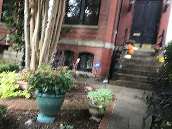 Patio and entrance to front of owner's home.