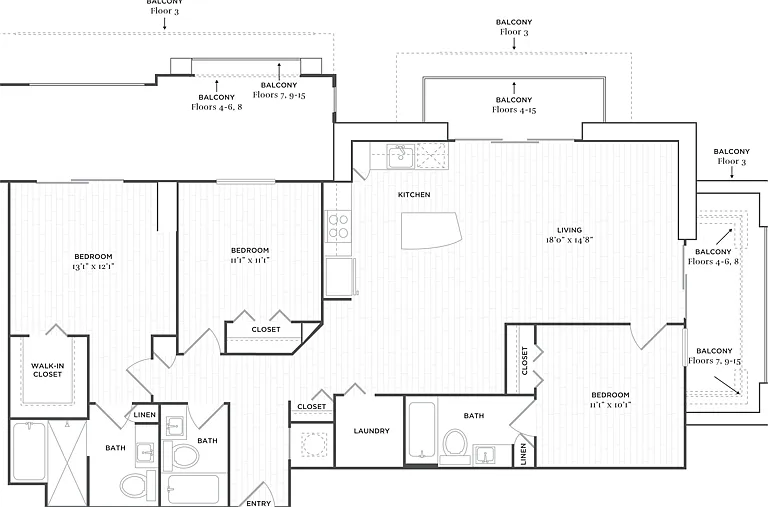 D1 floor plan Sofia Coral Gables
