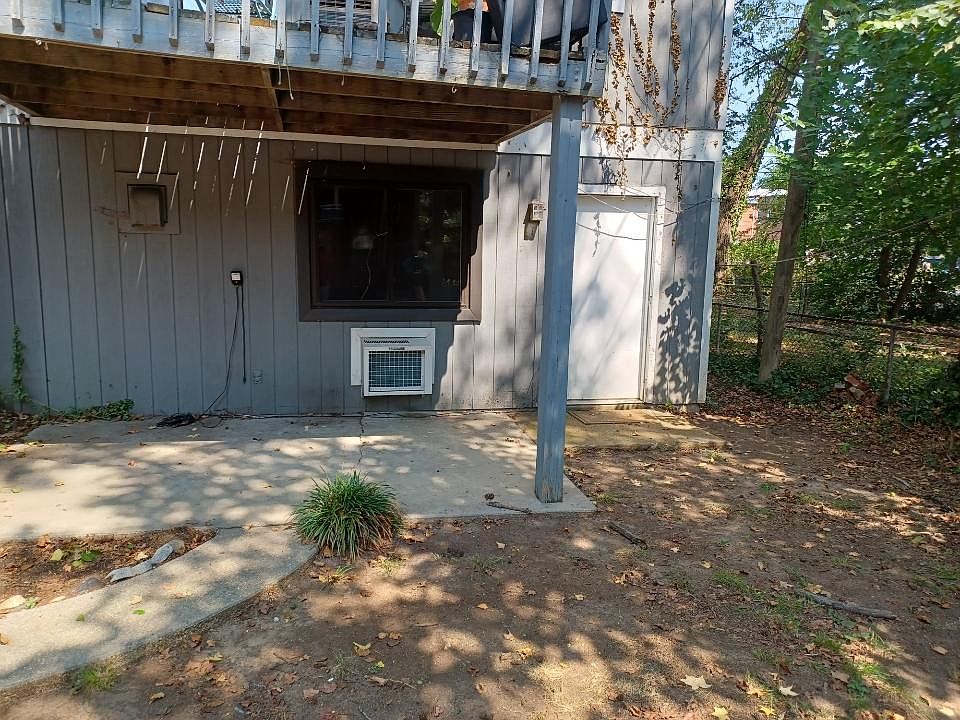 View from private courtyard to front door