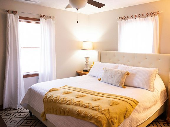 One bedroom will fit a king bed
