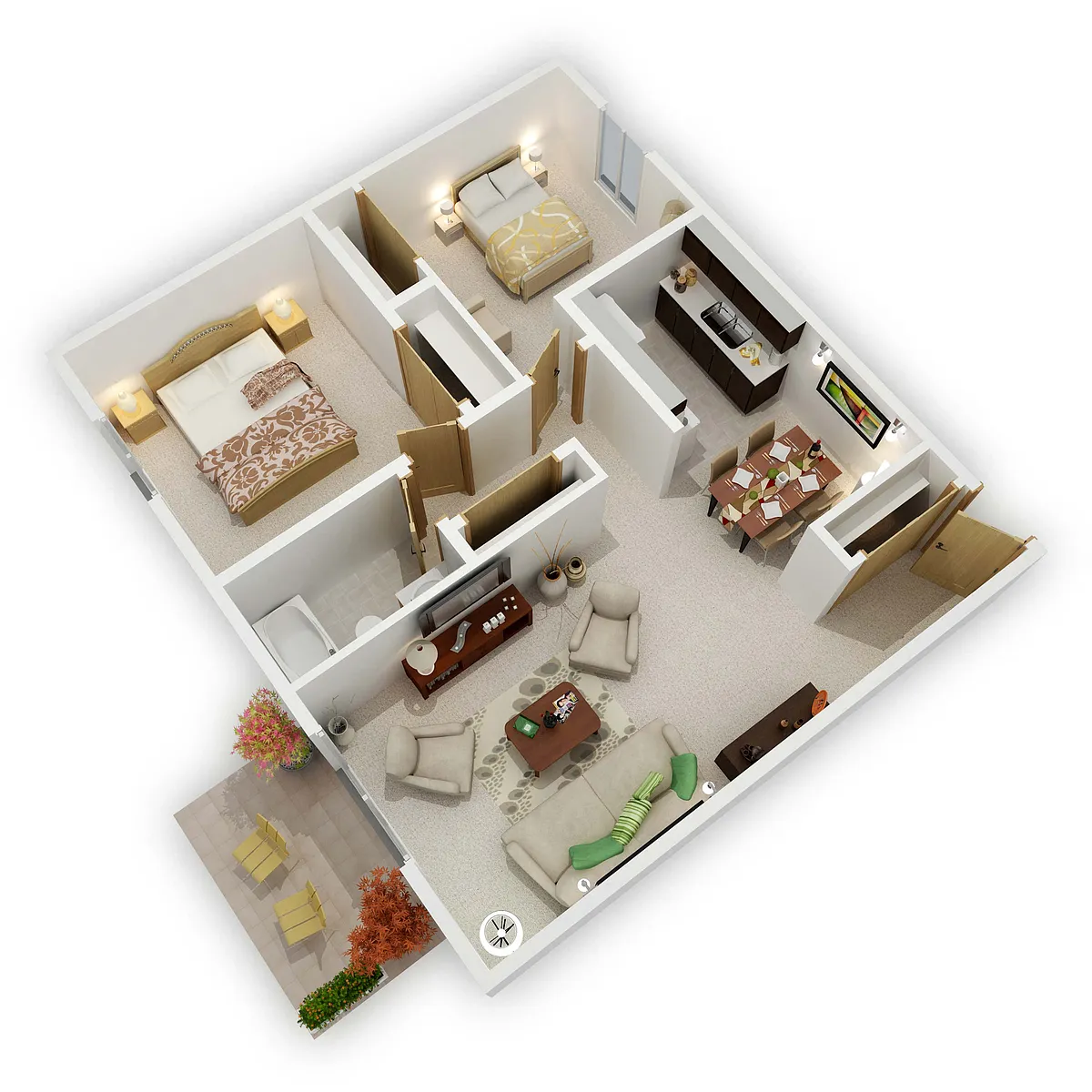 Floor plan Two Bedroom