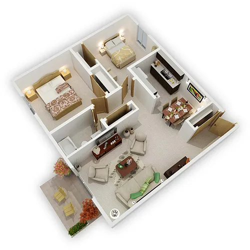 Floor plan Two Bedroom