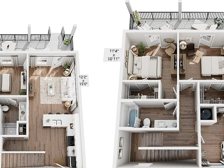 3 Bedroom, 2.5 Bathroom Townhome Floor Plan 3 Bedroom, 2.5 Bathroom Townhome Floor Plan