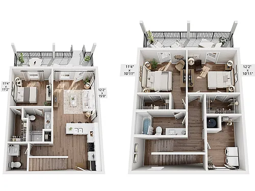 Floor plan TH2 Townhome - 3 Bed / 2.5 Bath