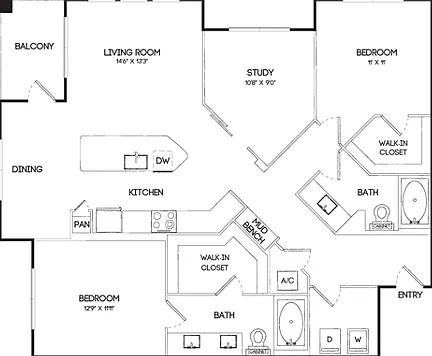 B4A | 2x2 | 1323 sf B4A | 2x2 | 1323 sf
