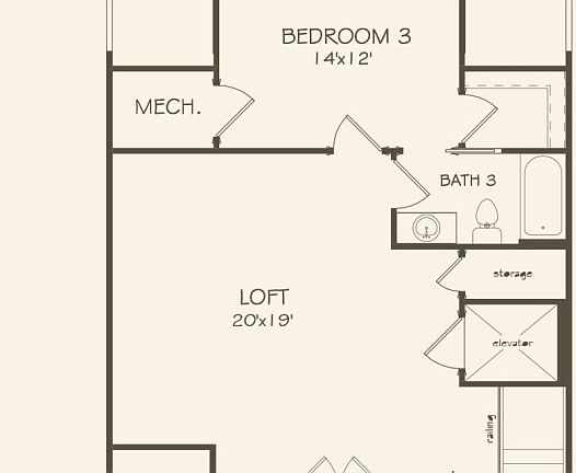 Fourth Floor 3 br 3.5 ba