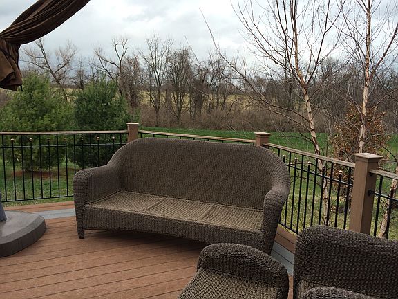 Sitting area on deck