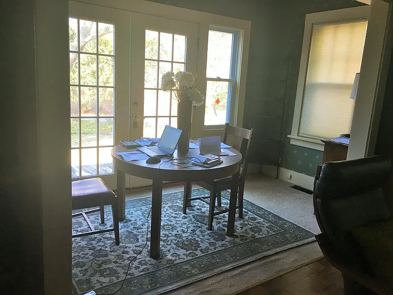 dining nook furnished by prior tenant