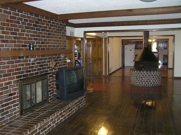 Living room fireplace