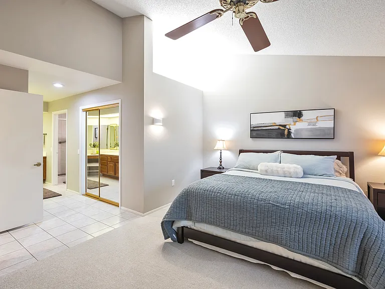 Primary Bedroom and primary bathroom with walk in closet