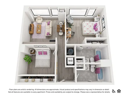 Floor plan Two Bedrooms