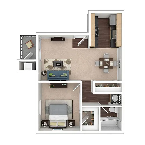 Floor plan One Bedroom