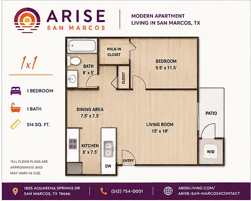 Floor plan Small 1x1
