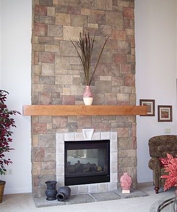 Floor to ceiling gas fireplace-European Castlestone