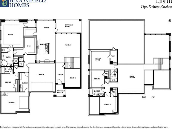 Lily III Floor Plan with Optional Deluxe Kitchen