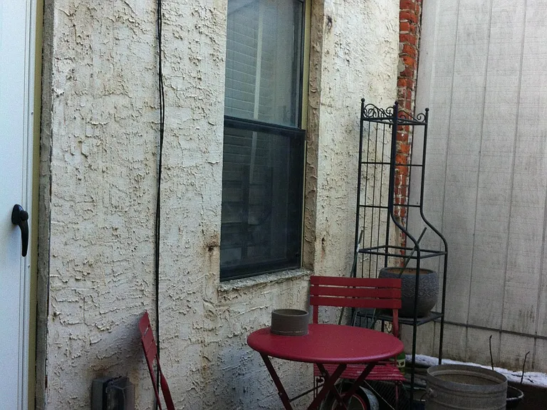 Outdoor space off of bedroom in rear