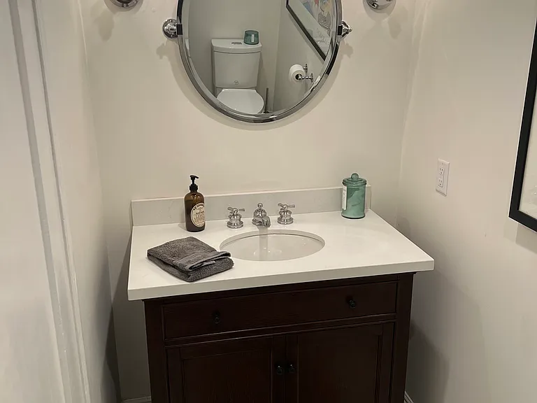 Half bath powder room