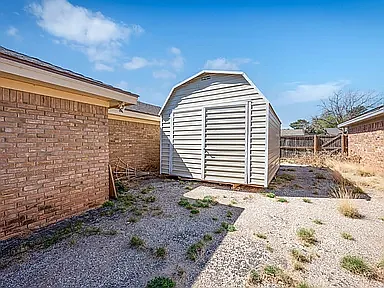 Storage shed for use by tenant