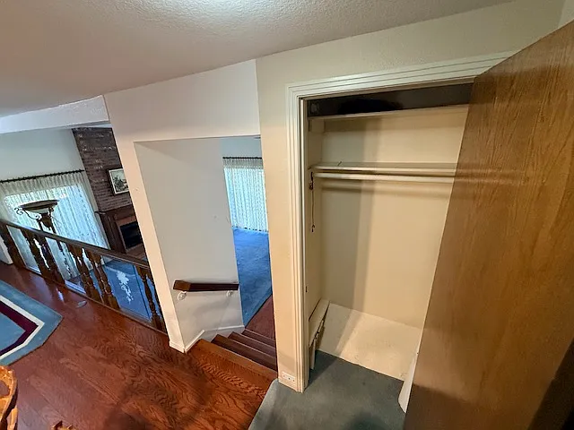 Coat closet on the way to the upstairs
