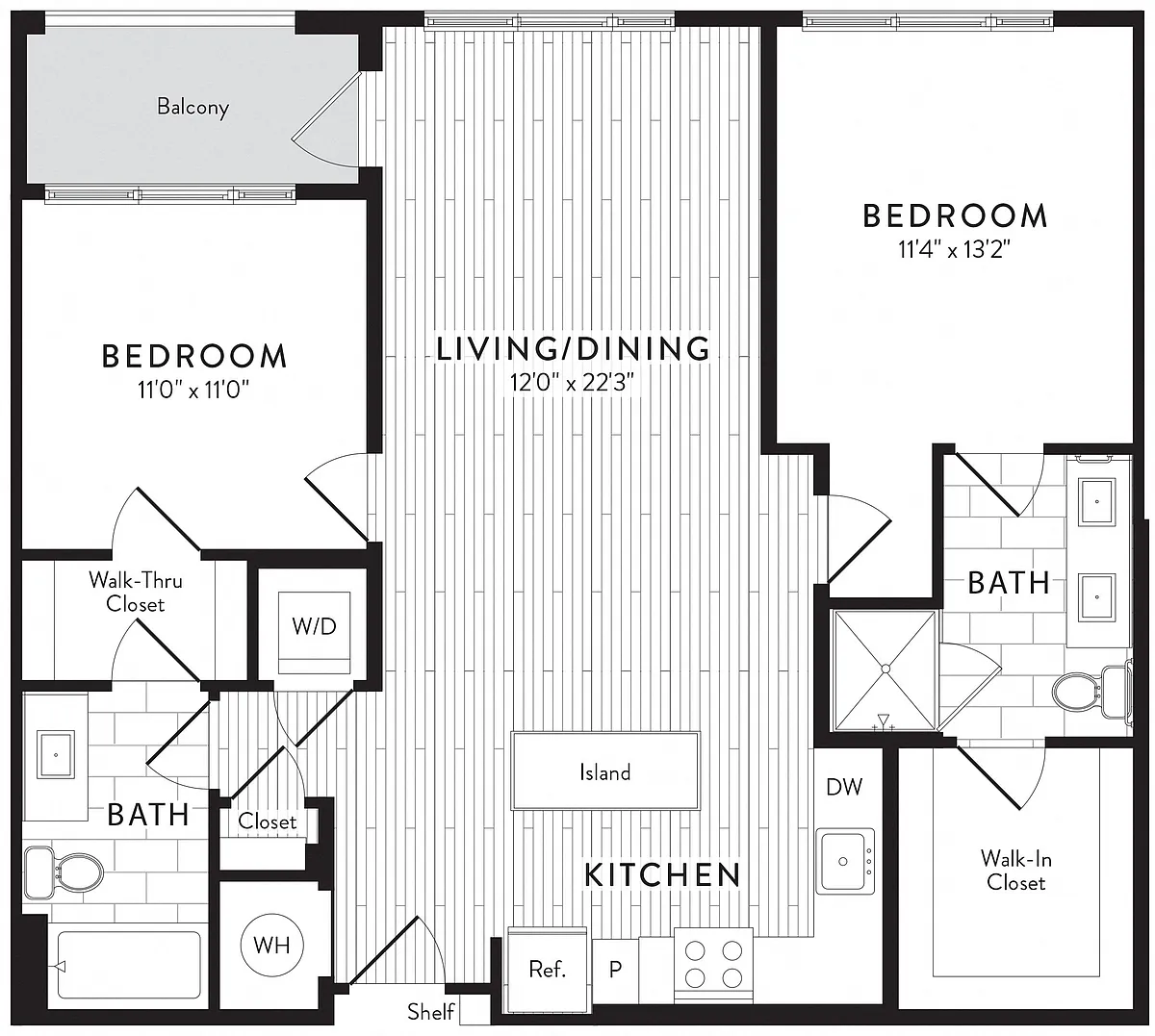 Floor plan C1 - 2 Bed_2 Bath