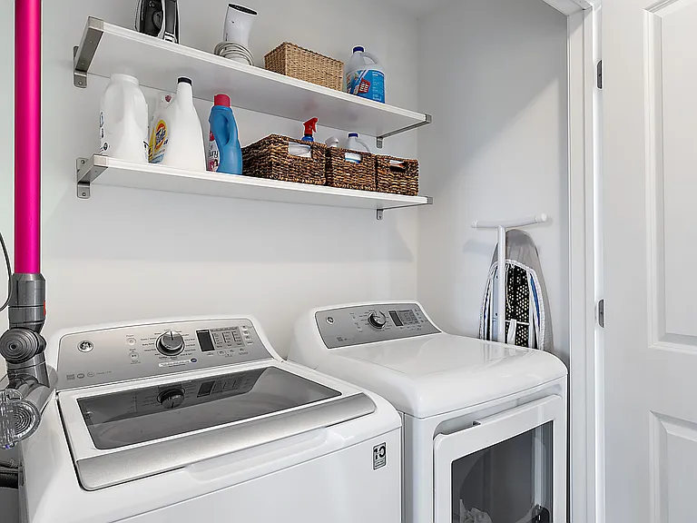 Convenient upper_level laundry with washer & dryer included