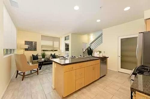 Kitchen and living room