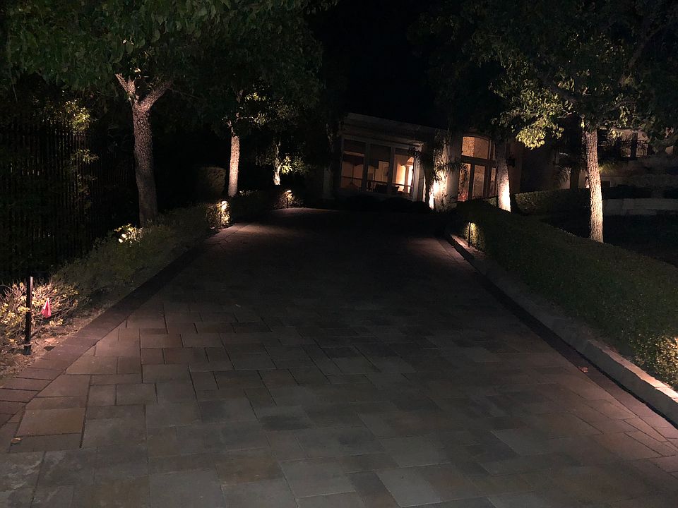 Night lighting for driveway 