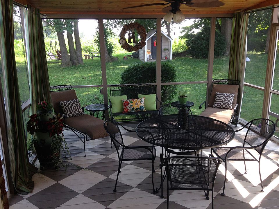 Screened in back porch