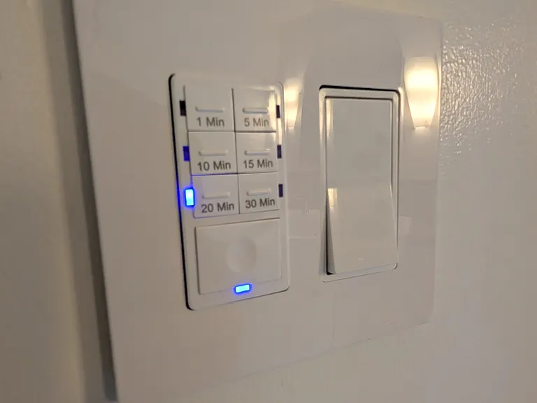 Timed fan bathroom switches.