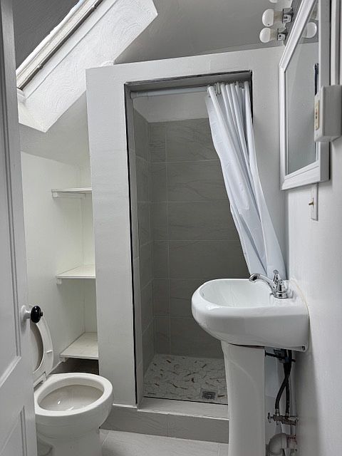 Brand new bathroom with handcrafted walk in shower