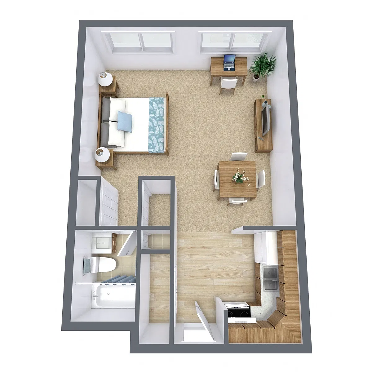 Floor plan Efficiency 01A