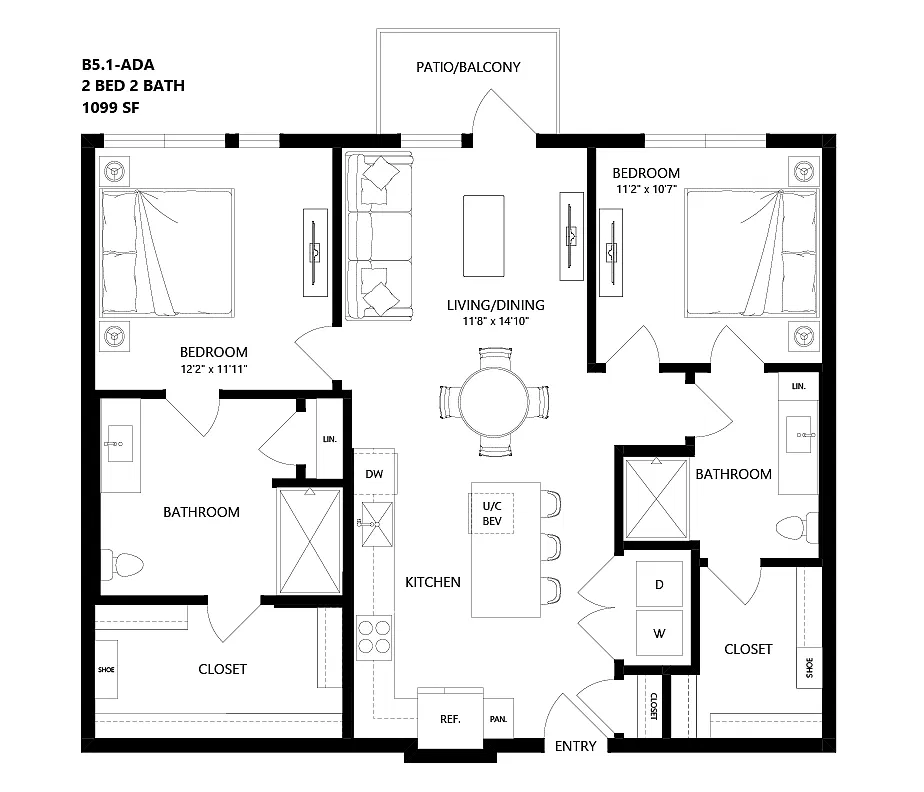 Floor plan B5.1-ADA