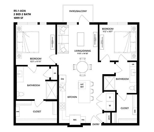 Floor plan B5.1-ADA