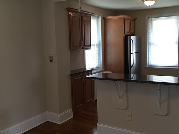 View from dining area into kitchen