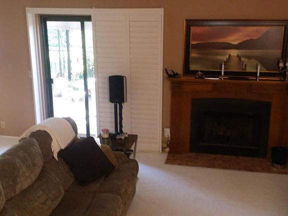 living room with fireplace
