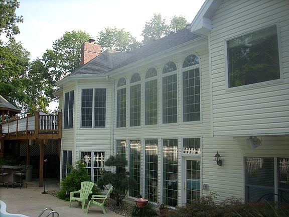 Atrium and back of home