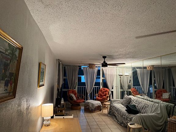 Night view of the Living Room with Couch Cover