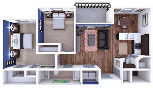 Floor plan Turin 2x1